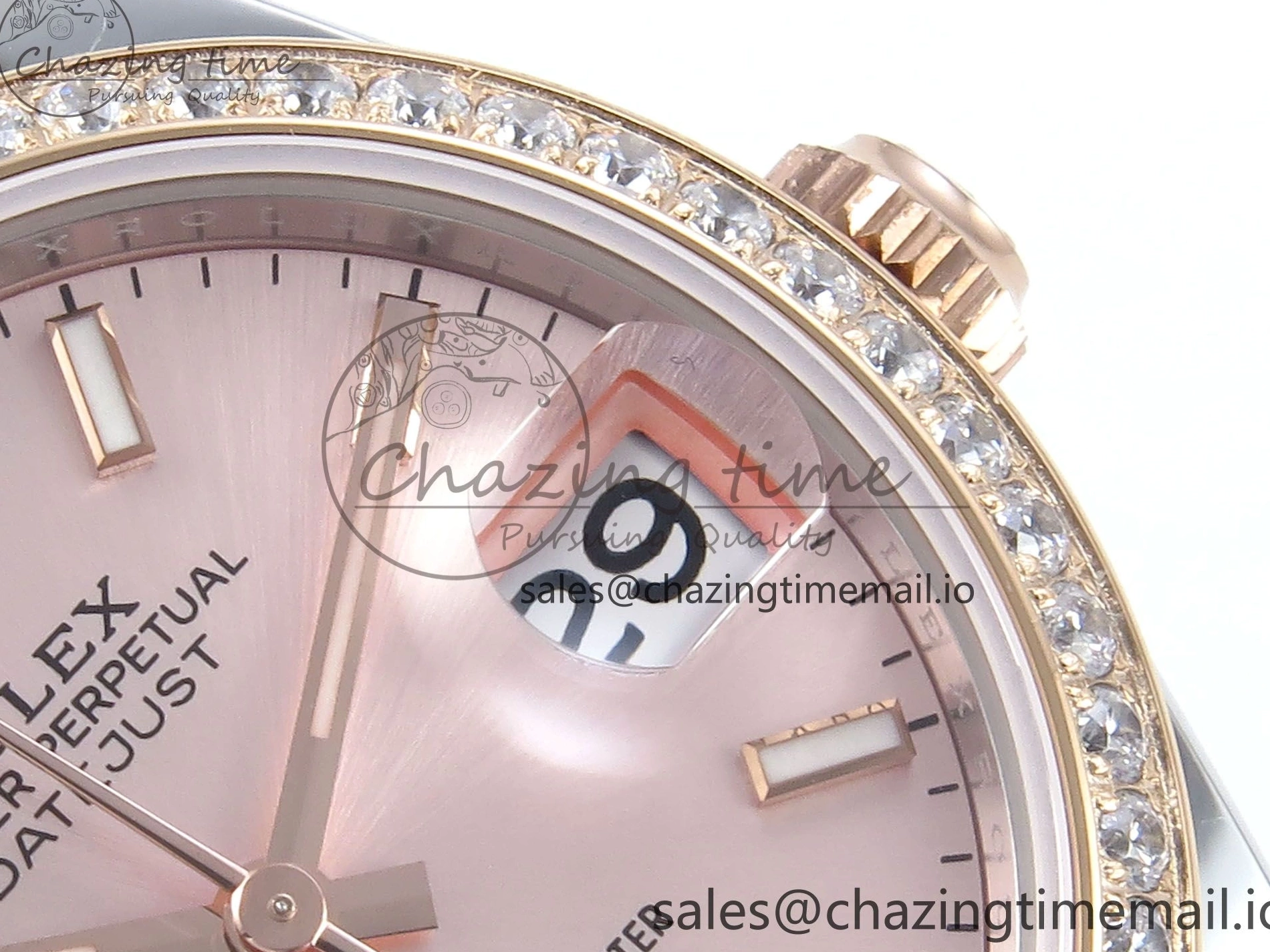 904L 2688 Oyster Dial RG Bracelet Steel SS 278381RBR DateJust Stick Diamonds RG Edition ETA on ARF 31 Bezel 1:1 Best 0415